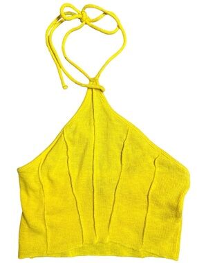 Urban Outfitters Medium Bright Yellow Knit Crop Top